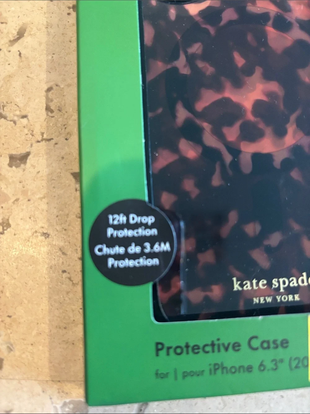 kate spade Black and Brown Tortoiseshell iPhone Case